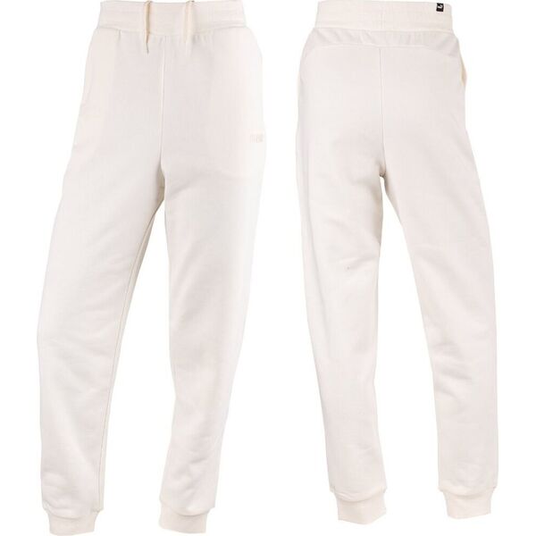 Puma Spodnie damskie Puma ESS  Embroidery High-Waist Pants FL kremowe 670007 99 M