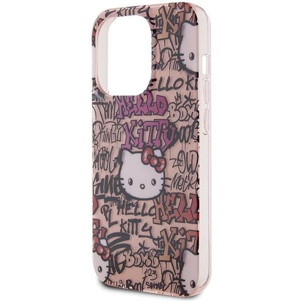 Sourcing Hello Kitty HKHCP15XHDGPTP iPhone 15 Pro Max 6.7" pink/pink hardcase IML Tags Graffiti