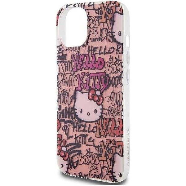 Sourcing Hello Kitty HKHCP15SHDGPTP iPhone 15 / 14 / 13 6.1" pink/pink hardcase IML Tags Graffiti