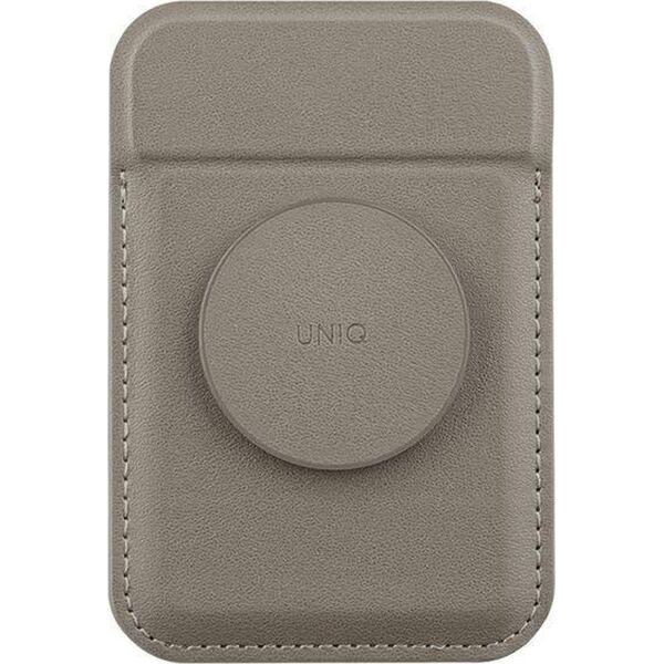 Podstawka Uniq UNIQ Flixa magnetyczny portfel na karty z podpórką szary/flint grey MagSafe