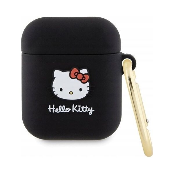 Sourcing Hello Kitty HKA23DKHSK Airpods 1/2 cover black/black Silicone 3D Kitty Head