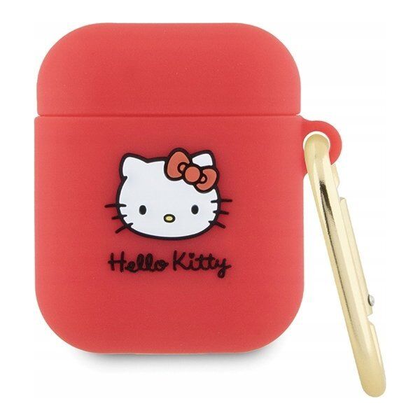 Sourcing Hello Kitty HKA23DKHSF Airpods 1/2 cover fuchsia/fuschia Silicone 3D Kitty Head