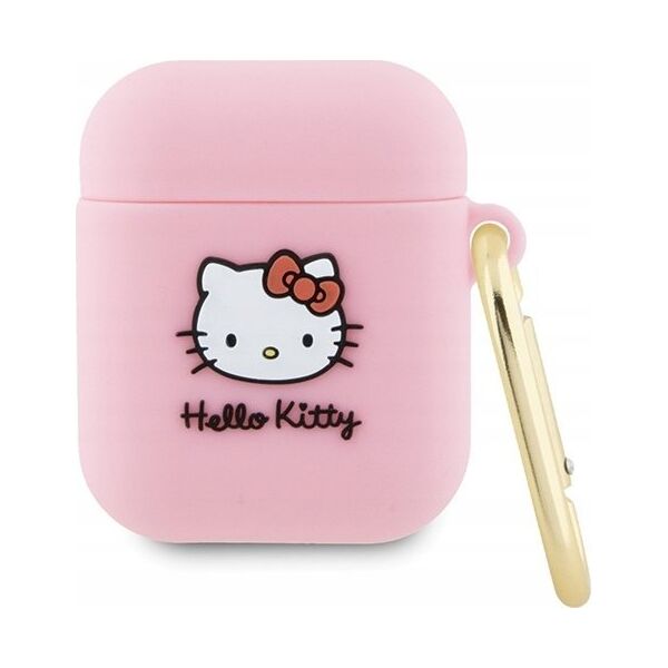 Sourcing Hello Kitty HKA23DKHSP Airpods 1/2 cover pink/pink Silicone 3D Kitty Head