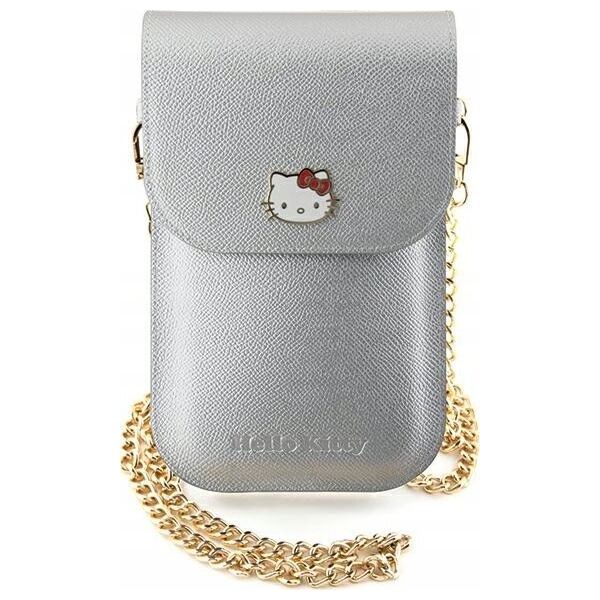 Sourcing Hello Kitty Handbag HKOWBPGHDLMS silver/silver Leather Metal Logo Chain