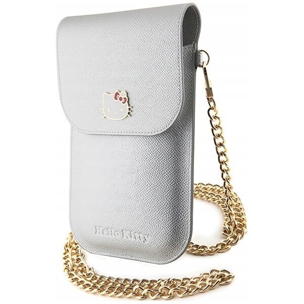 Sourcing Hello Kitty Handbag HKOWBPGHDLMS silver/silver Leather Metal Logo Chain