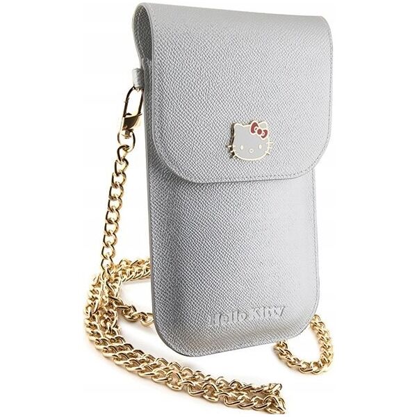 Sourcing Hello Kitty Handbag HKOWBPGHDLMS silver/silver Leather Metal Logo Chain