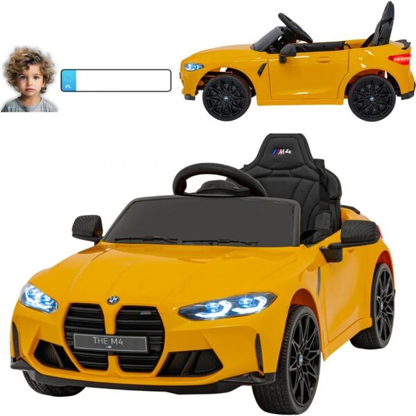 Triton BMW M4 Dla Dzieci Auto na Akumulator Żółte 2x35W