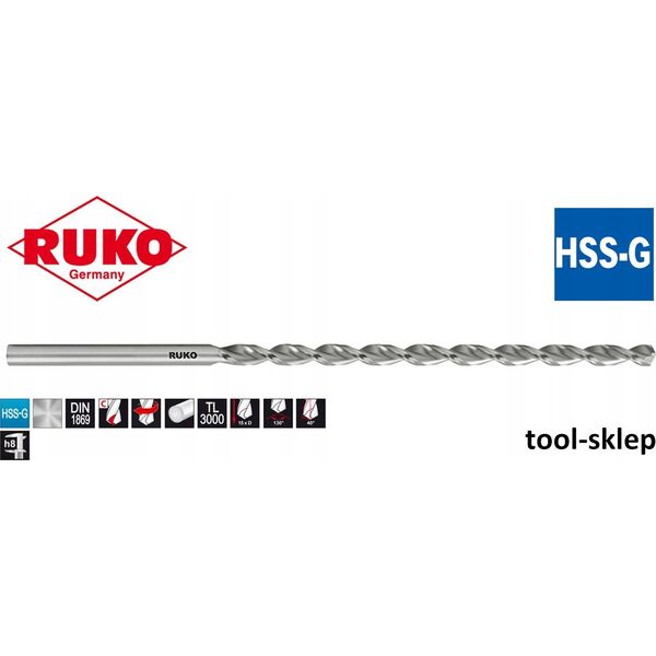 Sourcing Extended metal drill RUKO TL 3000 HSS-G DIN1869 O 4.0 mm