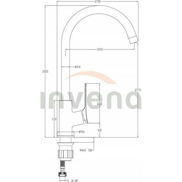 Bateria kuchenna Sourcing MIXER KITCHEN NERI COPPER