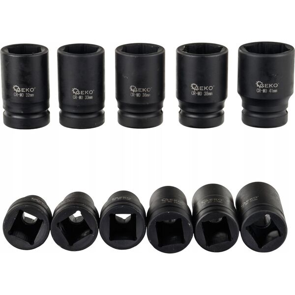 Geko Kpl. nasadek udarowych 1" do klucza przekł. 11el/17-41mm(3)