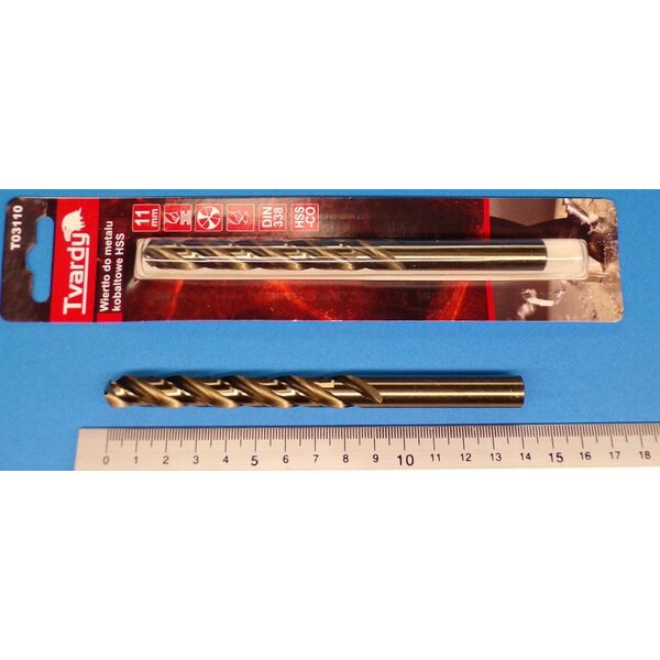 Wiertło Tvardy Wiertło do metalu kobaltowe HSS M35 11 mm (1/50/150)
