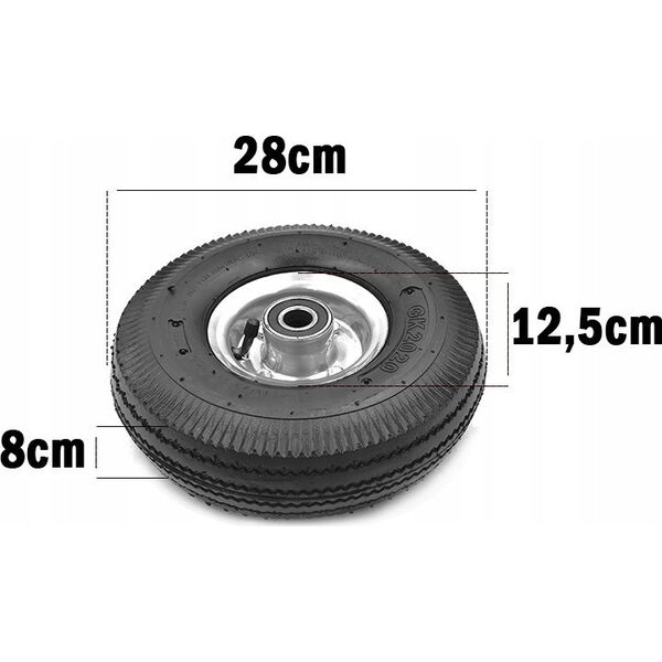 Geko Koło do wózka 3.50-4 20mm - dł.piasty 70mm (G71102) (10)