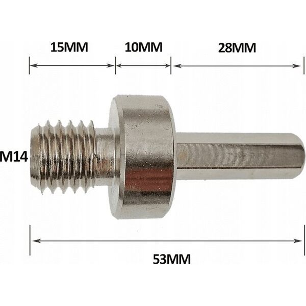 Geko Adapter otwornicy M14 - HEX (100)