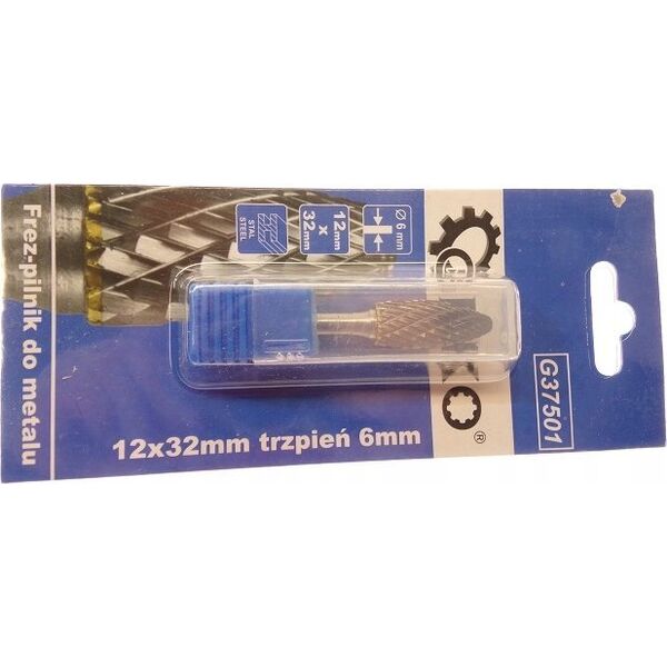 Geko Frez-pilnik do metalu z węglika wolframu 12x32mm trzpień 6mm (200)