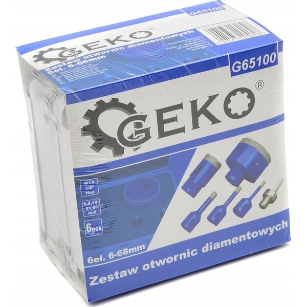 Geko Zestaw otwornic diamentowych 6-68mm 6el. (10)