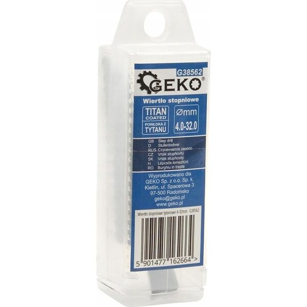 Wiertło Geko Wiertło stopniowe HSS TiAlN 4-32mm (100)