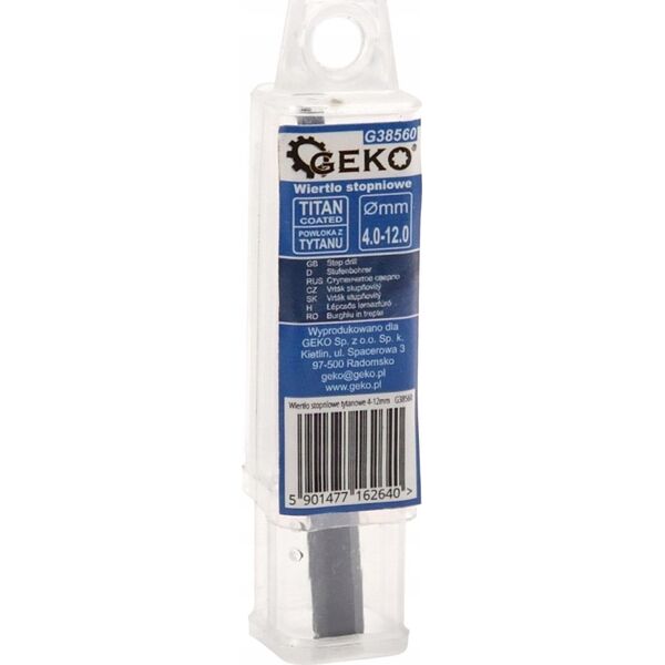 Wiertło Geko Wiertło stopniowe HSS TiAlN 4-12mm (200)
