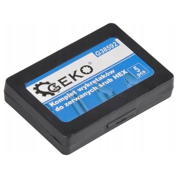 Wiertło Geko Kpl. wykrętaków do zerwanych śrub 5szt. HSS4341 Hex (100)