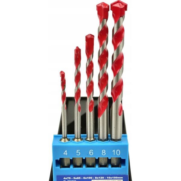 Wiertło Geko Kpl. wierteł uniwersalnych 5szt. 4-10mm (150)