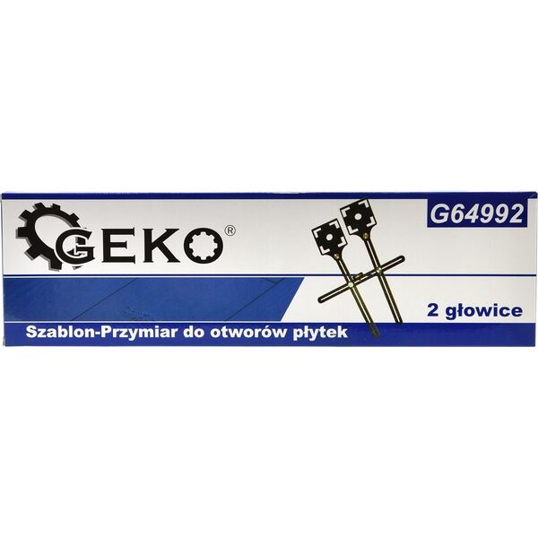 Geko Szablon-Przymiar do otworów płytek 2 głowice