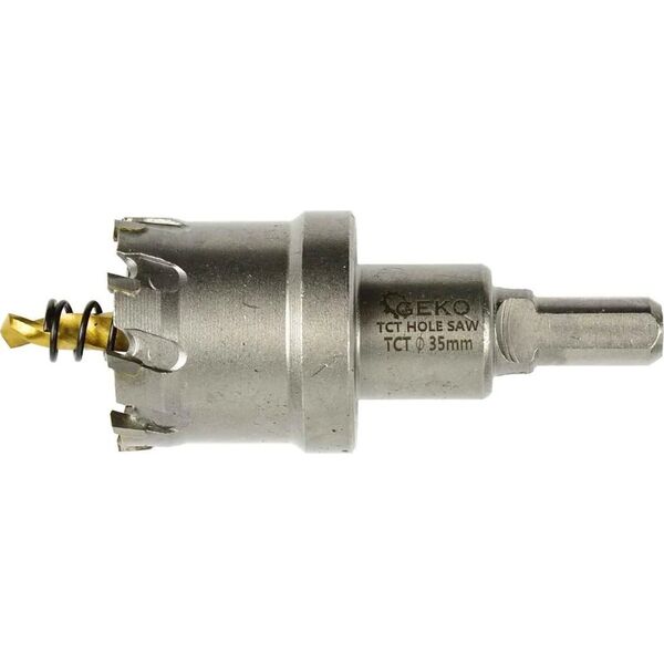 Geko Kpl. otwornic widiowych do metalu z wiertłem tytanowym 6szt. 22-65mm (12)