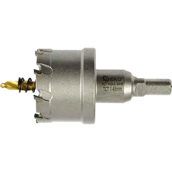 Geko Kpl. otwornic widiowych do metalu z wiertłem tytanowym 6szt. 22-65mm (12)