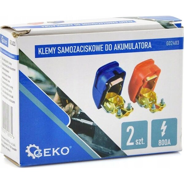 Geko Klemy samozaciskowe do akumulatora 800A 2el.(100)