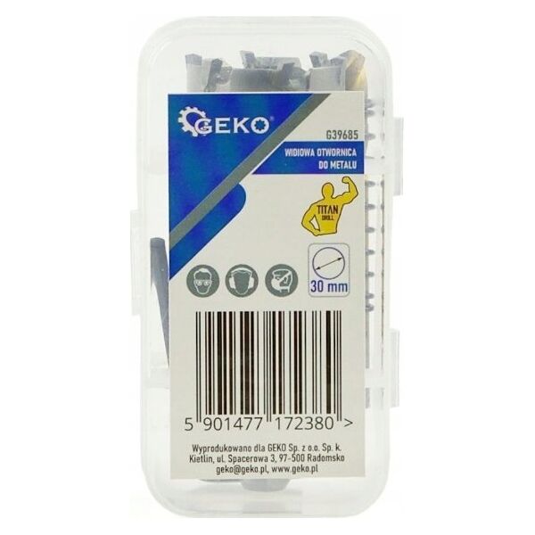 Geko Otwornica widiowa - koronka do metalu 30mm z wiertłem tytanowym (100)