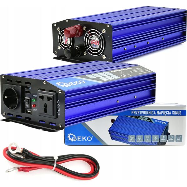 Przetwornica Geko Przetwornica napięcia SINUS 12V/230V 1000/2000W (4)