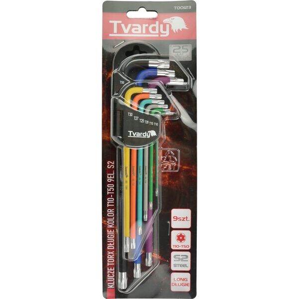 Tvardy Klucze imbusowe długie kolor 1,5-10mm 9el. S2 (24)