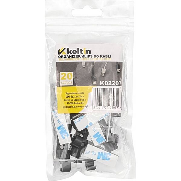 Organizer KELTIN Organizer/klips do kabli – zestaw 20 szt (30x10mm) (400)