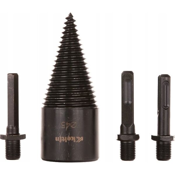 KELTIN Wiertło – świder do łupania drewna 45mm + zestaw adapterów 3szt. (20)