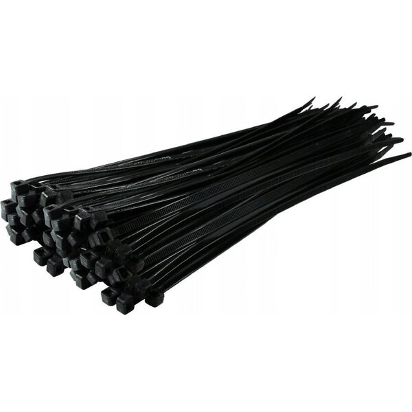 Geko Opaski zaciskowe nylonowe czarne 350x3.6mm UV 100szt. (150)