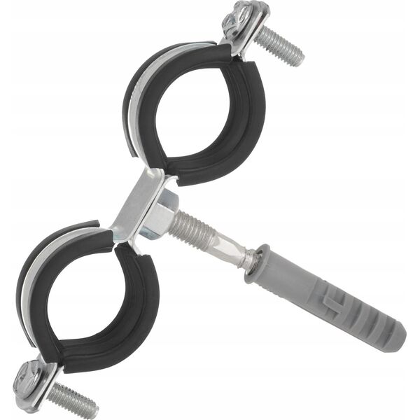Geko Obejma metalowa z gumą do rur podwójna 3/4" 26-30mm (200)