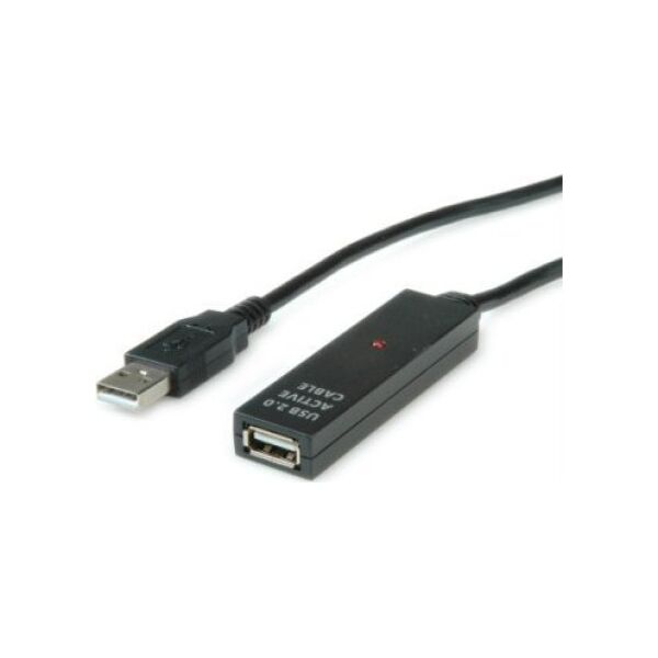 Adapter USB Value VALUE Aktywny przedłużacz USB 2.0, czarny, 30 m