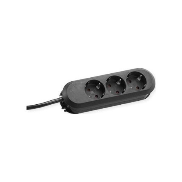 Kabel zasilający Bachmann Listwa zasilająca BACHMANN SMART 3x gniazdo z uziemieniem, czarna, 3 m