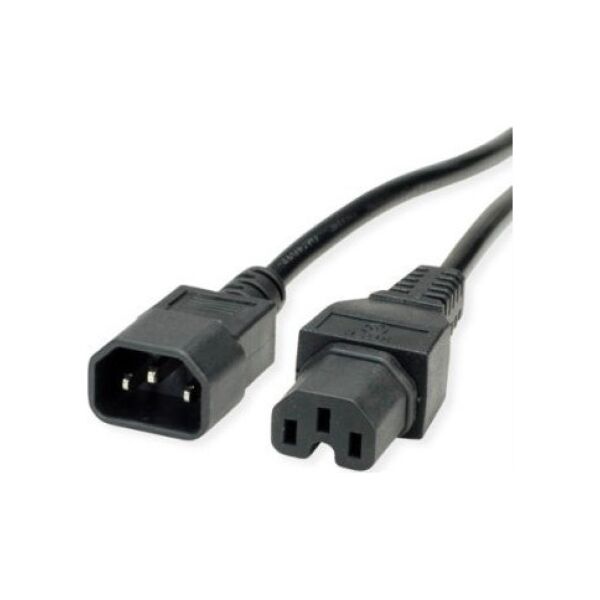 Kabel zasilający Value VALUE Kabel zasilający IEC320/C14 męski - C15 żeński, czarny, 3 m