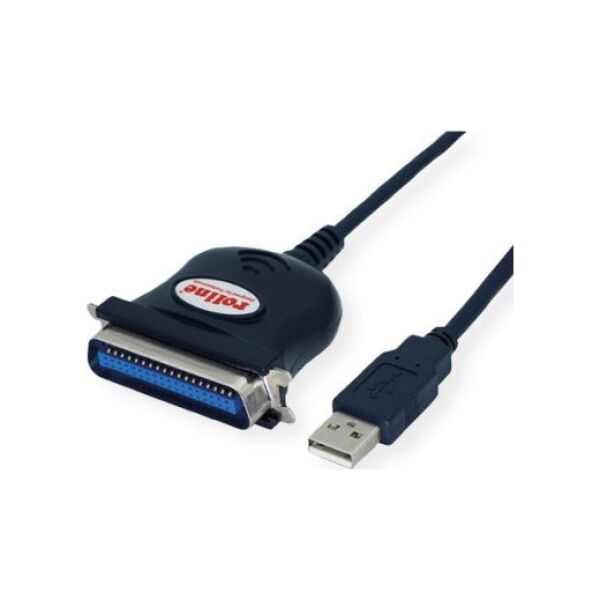 Adapter AV Roline ROLINE Kabel konwertera USB na IEEE 1284, czarny, 1,8 m