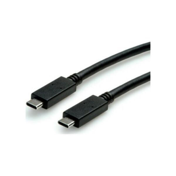Kabel USB Roline USB-C - USB-C 0.5 m Czarny (11.44.9052)