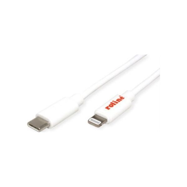 Kabel USB Roline USB-C - Lightning 1 m Biały (11.02.8335)