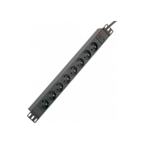 Kabel zasilający Roline ROLINE 19 PDU do szaf 8x 2300W, wersja UTE, IEC320 C14 M, czarny, 2 m