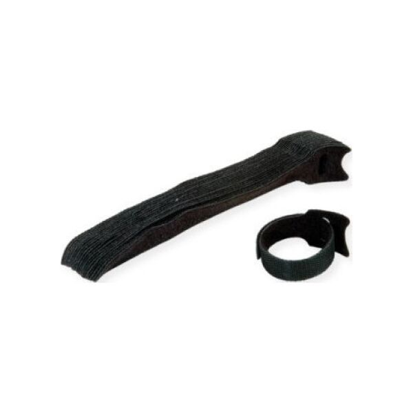Organizer Value VALUE rzep z pętelką, 20 sztuk, 20 mm, czarny, 15 cm