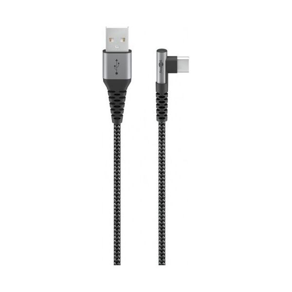 Kabel USB Goobay USB-C - USB-A 1 m Szary