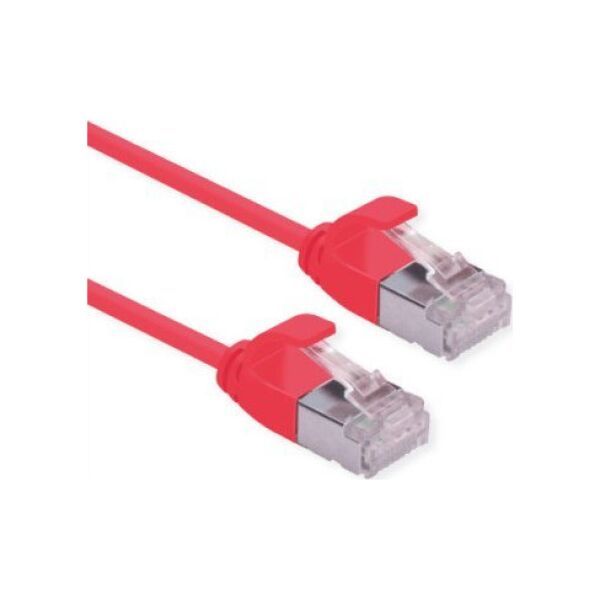 Roline ROLINE F/UTP DataCenter Patchkabel Cat.6A (Class EA), LSOH, extra dun, rood, 0,5 m