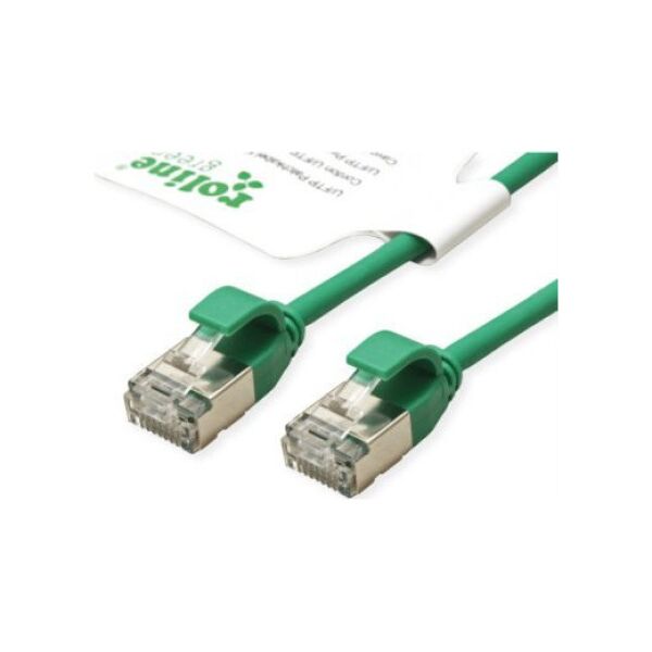 Roline ROLINE GREEN F/UTP DataCenter Patch Cord Cat.6A (Class EA), LSOH, bardzo cienki, zielony, 0,5 m