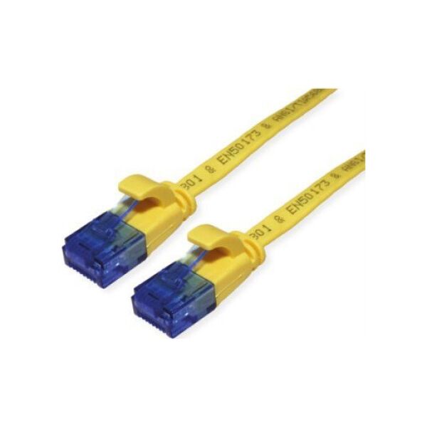Value VALUE Patchkabel UTP, Cat.6A (Class EA), extra plat, geel, 1,5 m