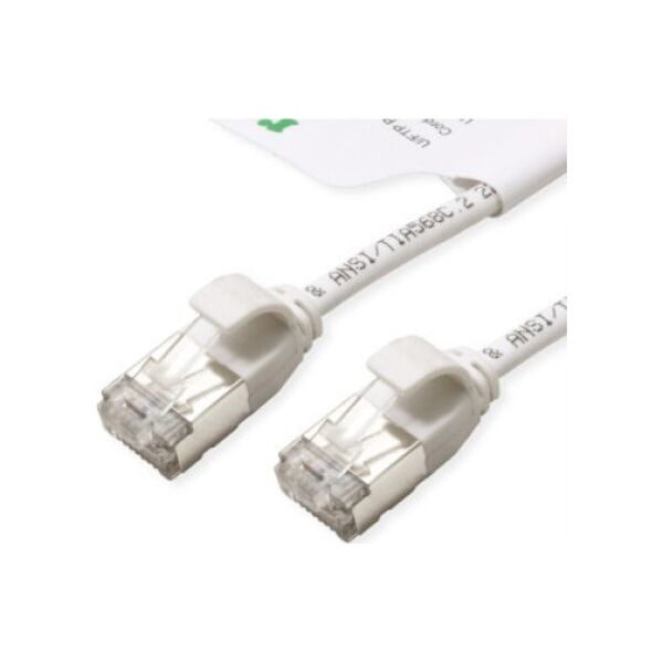 Roline ROLINE GREEN F/UTP Patchkabel Cat.6A (Class EA), LSOH, extra dun, wit, 3 m
