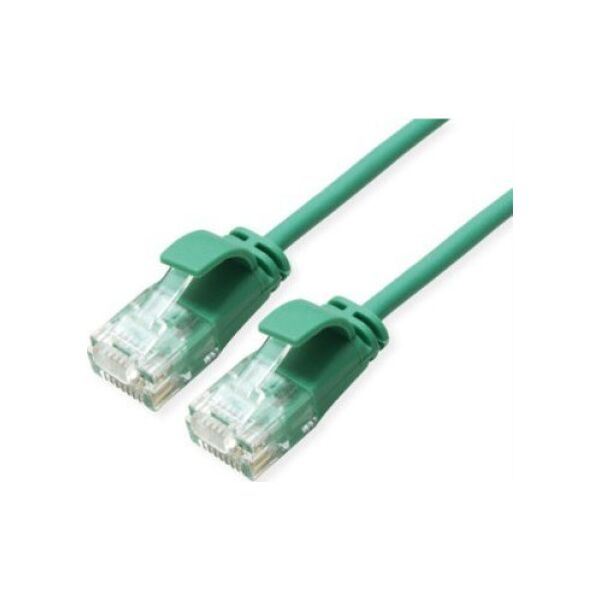 Roline Kabel krosowy ROLINE GREEN UTP Cat.6A (Class EA), LSOH, bardzo cienki, zielony, 1,5 m
