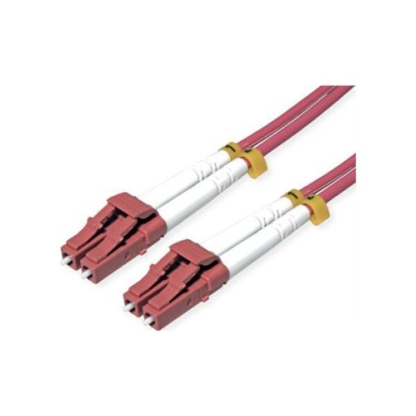 Roline ROLINE kabel światłowodowy 50/125m OM4, LC/LC, w oplocie stalowym, LSOH, fioletowy, 1m