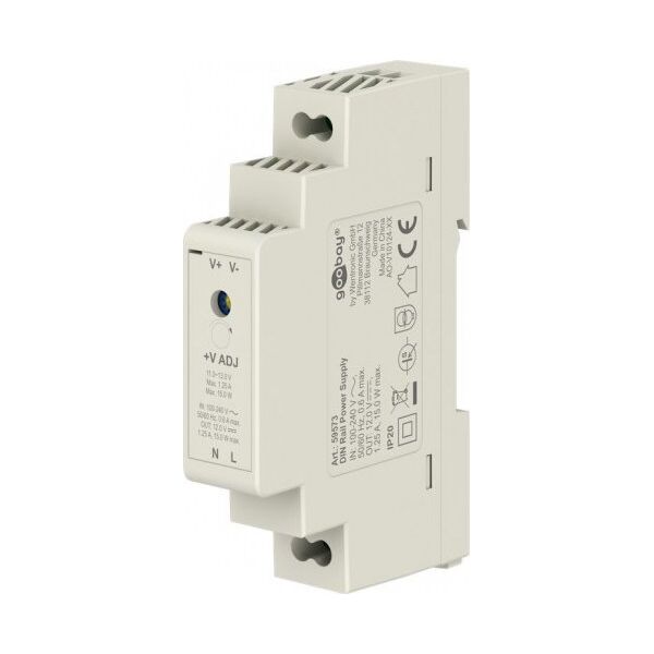 Kabel zasilający Goobay Zasilacz na szynę DIN 12 V, 1,25 A, 15 W